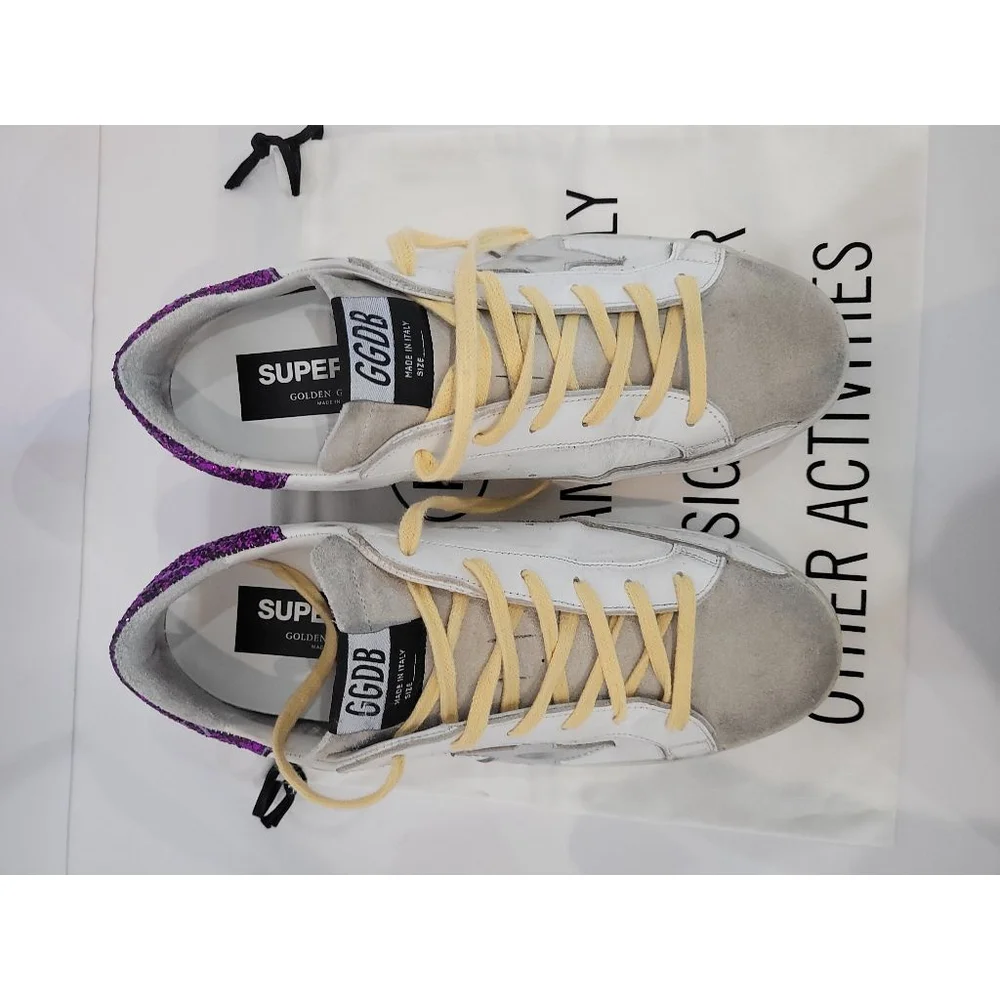 Golden Goose Sneakers, Glitter, Silver Star, 39, Like New - Picture 12 of 12
